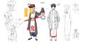 Concept art of Dr. Suzu along side QC.